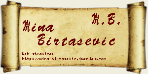 Mina Birtašević vizit kartica